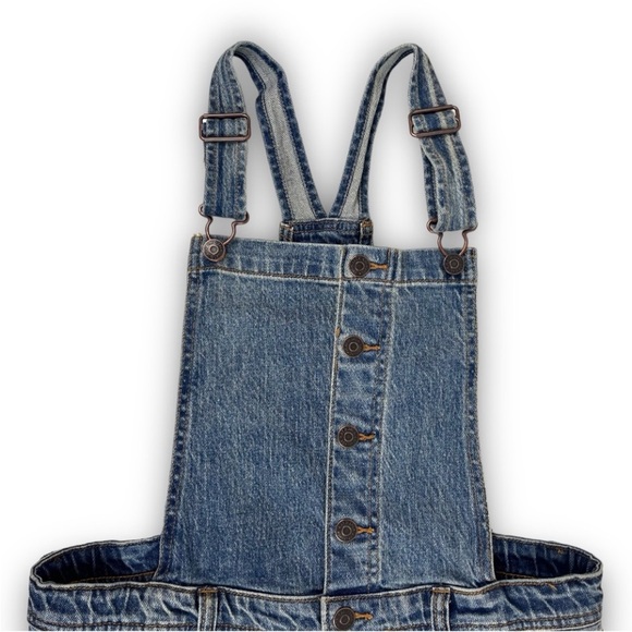 ❤️ NWT CAT & JACK Rolled Hem Denim Shortalls Overall Shorts Classic 80s 90s - Picture 4 of 11